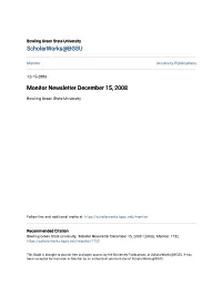 Monitor Newsletter December 15, 2008