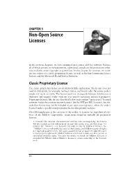 Non-Open Source Licenses