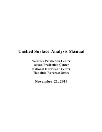 NWS Unified Surface Analysis Manual