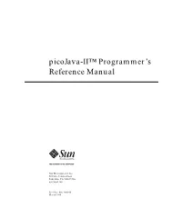 Picojava-II™ Programmer's Reference Manual