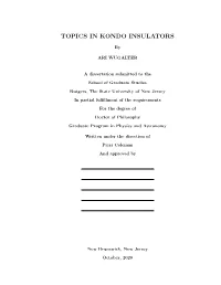 Topics in Kondo Insulators