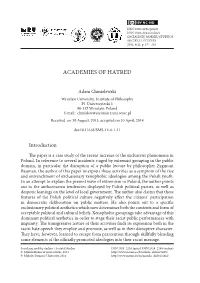 Academies of Hatred
