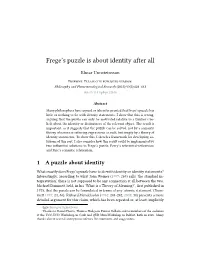 Frege's Puzzle Is About Identity After