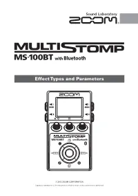MS-100BT Effects List