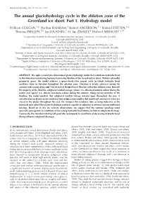 The Annual Glaciohydrology Cycle in the Ablation Zone of the Greenland Ice Sheet: Part 1. Hydrology Model