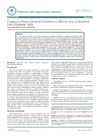 Changes in Physico-Chemical Parameters at Different Sites Of