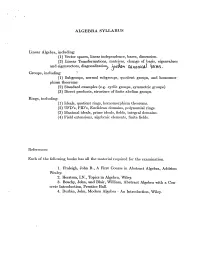 Complete Set of Algebra Exams