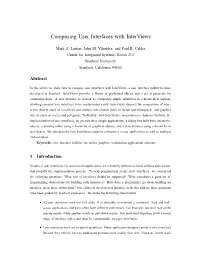 Composing User Interfaces with Interviews