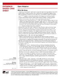 Evidence- Based Care Sheet