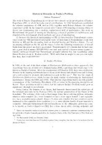 Historical Remarks on Suslin's Problem