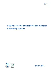 HS2 Phase Two Initial Preferred Scheme Sustainability Summary