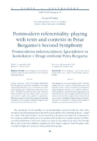 Postmodern Referentiality