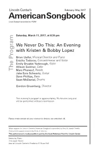Program Notes