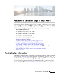Pseudowire Emulation Edge-To-Edge Mibs