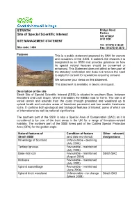 SITE MANAGEMENT STATEMENT Tel: (01478) 613329 Site Code: 1486 Fax: (01478) 613470