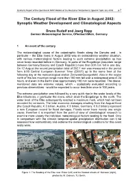 The Century Flood of the River Elbe in August 2002: Synoptic Weather Development and Climatological Aspects