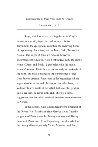 50 Transference of Rage from Juno to Aeneas Debbie Chu