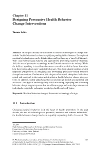 Designing Persuasive Health Behavior Change Interventions