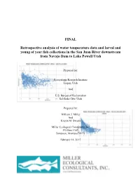 FINAL Retrospective Analysis of Water Temperature Data and Larval And