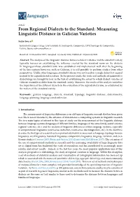 Measuring Linguistic Distance in Galician Varieties