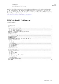 Nmap Tutorial 1/10 2004-10-10 Lätt Redigerad Av Jan-Erik Jonsson
