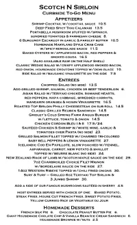 Scotch N Sirloin Curbside To-Go Menu Appetizers