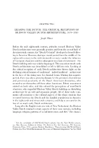 The Critical Reception of Hudson Valley Dutch Architecture, 1670–1840