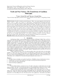 Truth and Non-Violence: the Foundations of Gandhian Philosophy