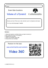 Volume of a Pyramid Having a Square Base of Side 12Cm and �Perpendicular Height of 14Cm