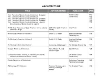Architecture