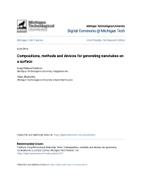 Compositions, Methods and Devices for Generating Nanotubes on a Surface