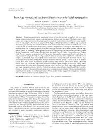 Iron Age Nomads of Southern Siberia in Craniofacial Perspective