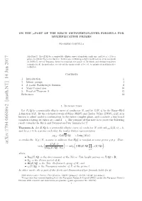 On the $ P $-Part of the Birch-Swinnerton-Dyer Formula For