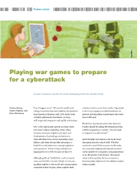 Playing War Games to Prepare for a Cyberattack
