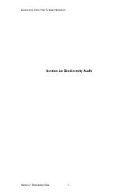 Section 2A: Biodiversity Audit
