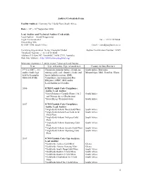 Auditor Credentials Form