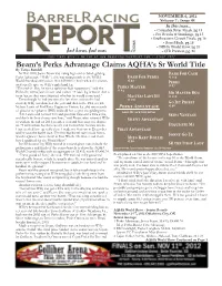 Beam's Perks Advantage Claims AQHA's Sr World Title
