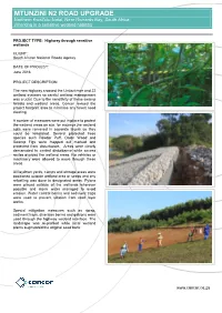 Mtunzini Highway – Working in a Wetland Habitat