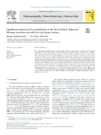 Significant Transient Pco2 Perturbation at the New Zealand Oligocene-Miocene Transition Recorded by Fossil Plant Stomata