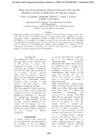 Materials of Low Secondary Electron Emission to Prevent the Multipactor Effect in High-Power RF Devices in Space