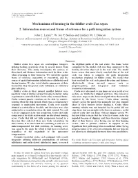 Mechanisms of Homing in the Fiddler Crab Uca Rapax