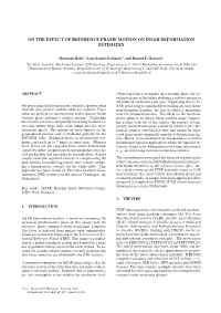 On the Effect of Reference Frame Motion on Insar Deformation Estimates