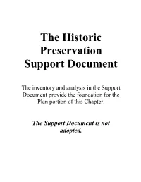The Historic Preservation Support Document