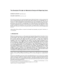 The Revelation Principle for Mechanism Design with Reporting Costs