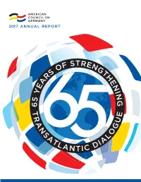 2017 ANNUAL REPORT a Message from the President 1 About The
