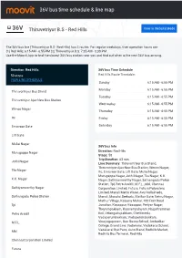 36V Bus Time Schedule & Line Route
