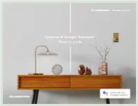 Crestron & Google Assistant How-To Guide