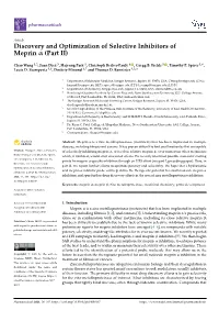 Discovery and Optimization of Selective Inhibitors of Meprin Α (Part II)