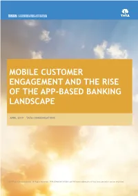 Mobile Customer Engagement and the Rise of the App-Based Banking