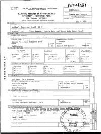 NOMINATION FORM for NPS USE ONLY for FEDERAL PROPERTIES ENTRY DATE (Type All Entries - Complete Applicable Sections) Rti^T Fl 1SP6